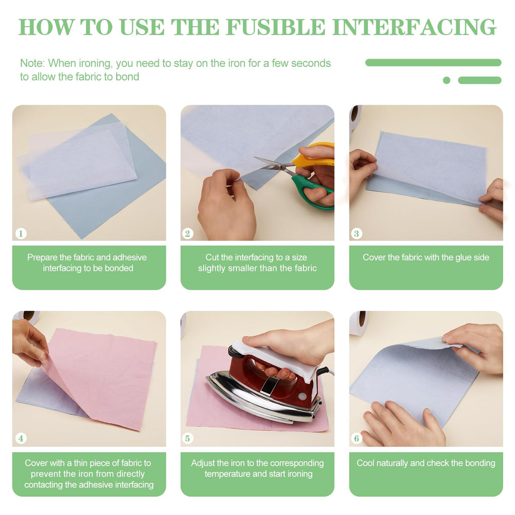 Medium Weight Interfacing Fabric for Sewing Iron On Fusible Interfacing Jansha Store