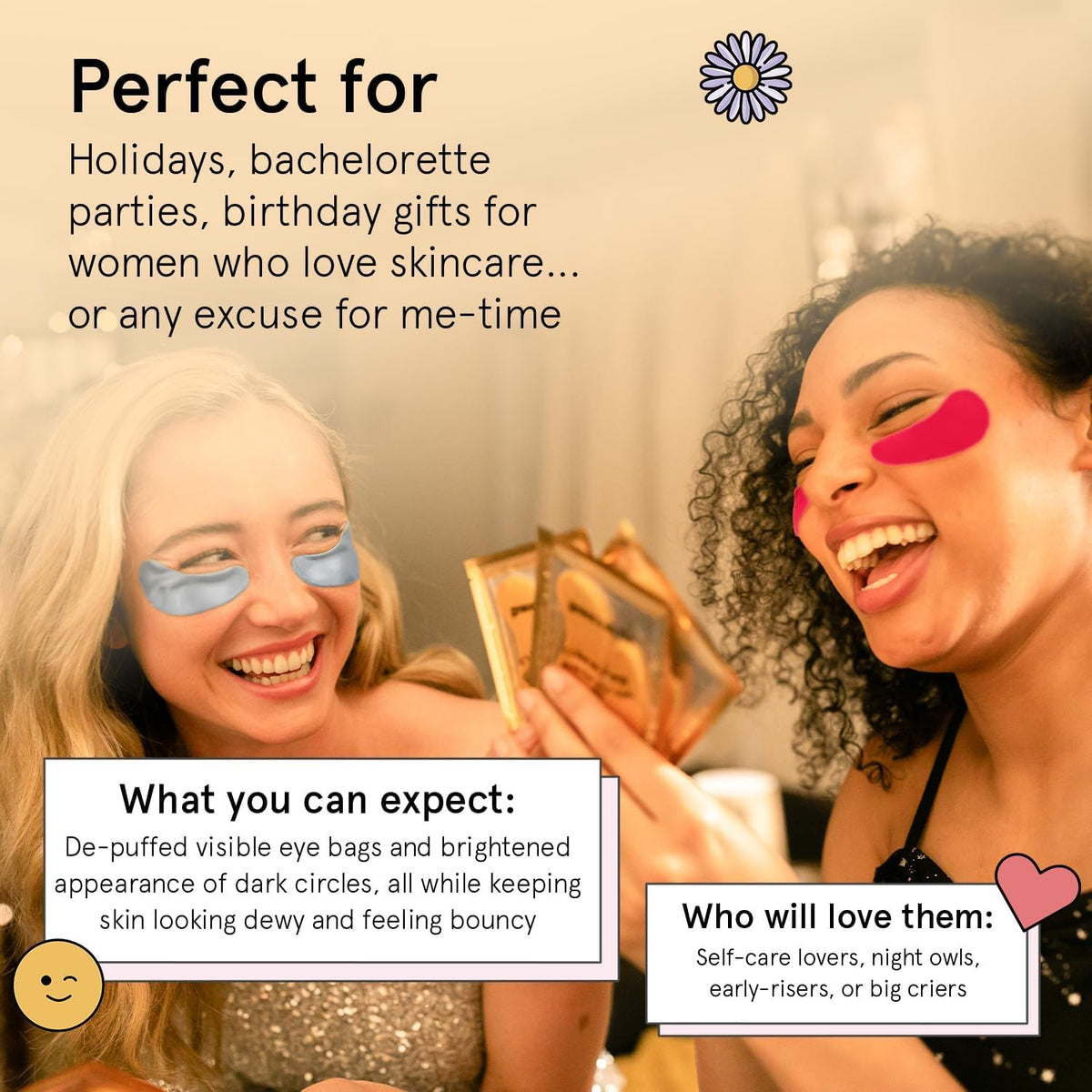 grace & stella Award Winning Eye Patches for Puffy Eyes - Birthday Gifts for Women - Under Eye Mask for Dark Circles and Undereye Bags - Gifts for Mom - Vegan Cruelty-Free Self Care (24 Pairs, Gold) Jansha Store