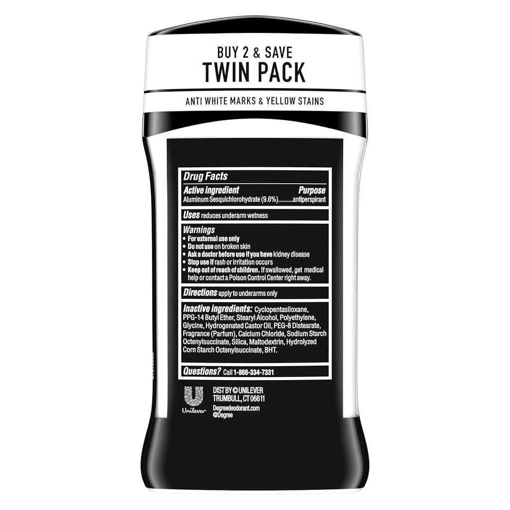 Degree Men UltraClear Antiperspirant Deodorant, 2 Count, 2.7 oz Jansha Store