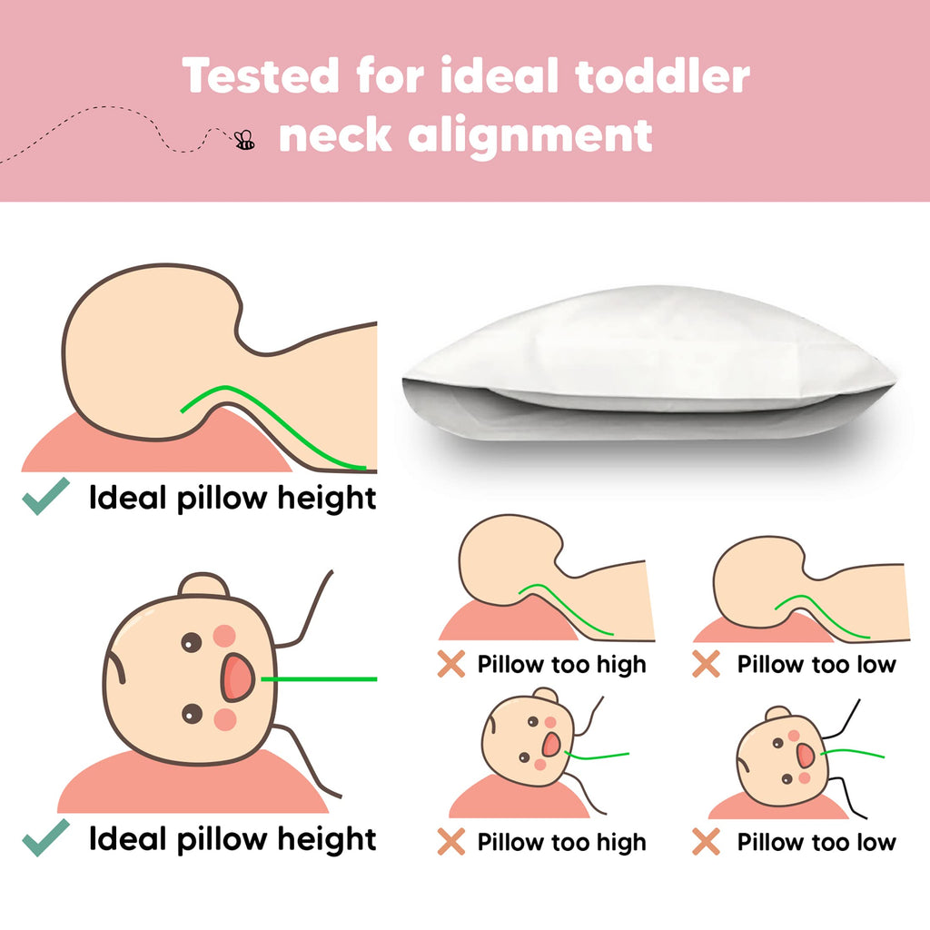 Toddler Pillow with Pillowcase, 13x18 My Little Dreamy Pillow (Flora Vale) Jansha Store