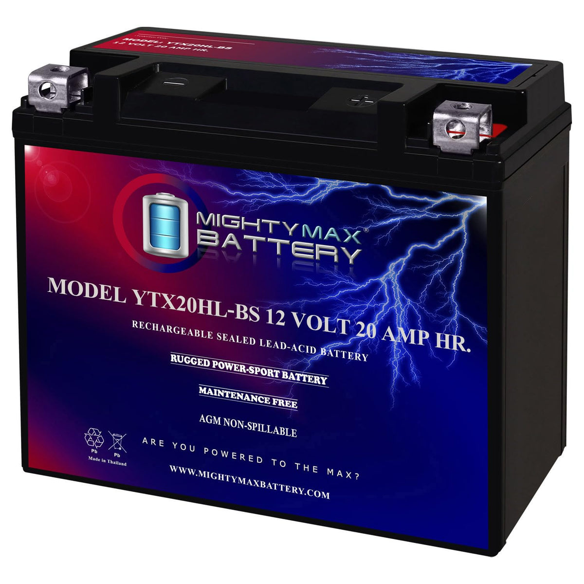 Mighty Max Battery YTX14-BS - 12 Volt 12 AH, 200 CCA, Rechargeable Maintenance Free SLA AGM Motorcycle Battery Jansha Store