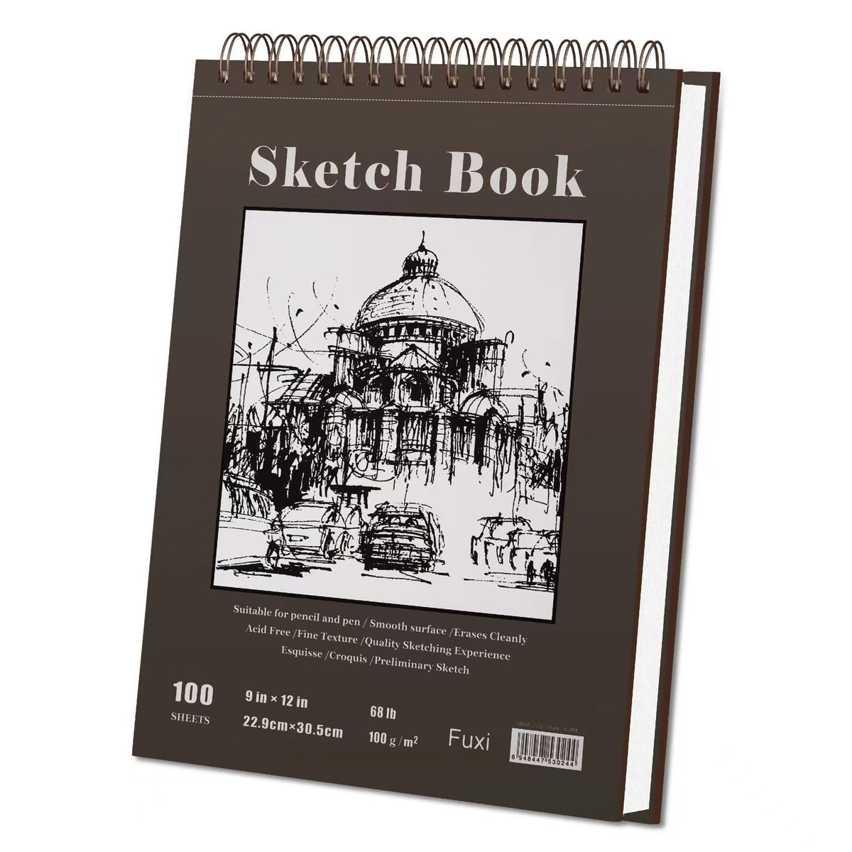 Fuxi Coloring Book & Sketchbook Set, 2-Pack, 9 x 12 in Jansha Store
