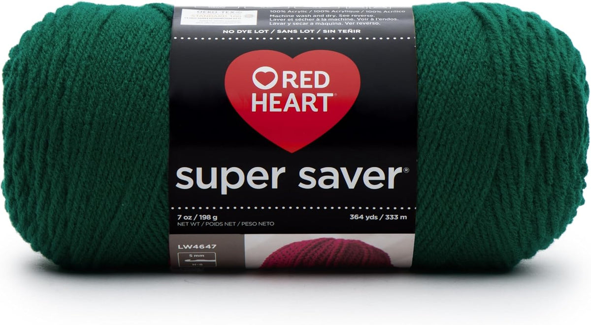 Red Heart E300 Super Saver Economy Yarn, Paddy Green Jansha Store