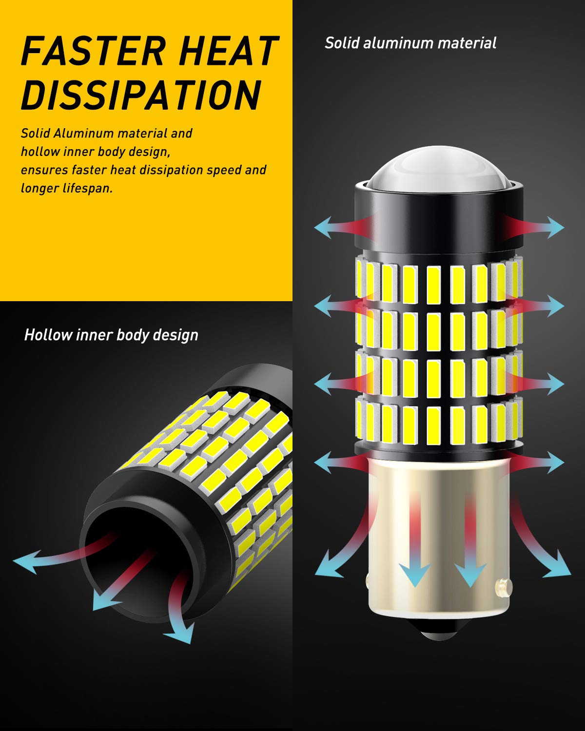 AUXITO 194 LED Bulbs for License Plate Light 168 175 2825 W5W T10 24-SMD 3014 Chipsets 6000K White for Car Dome Door Map Dash Courtesy Cargo License Plate Lights, Pack of 2 Jansha Store