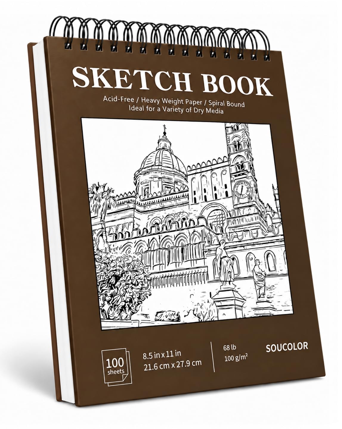 Soucolor Sketch Book 9" x 12", 100 Sheets Kids Art Sketchbook Drawing Pad Jansha Store