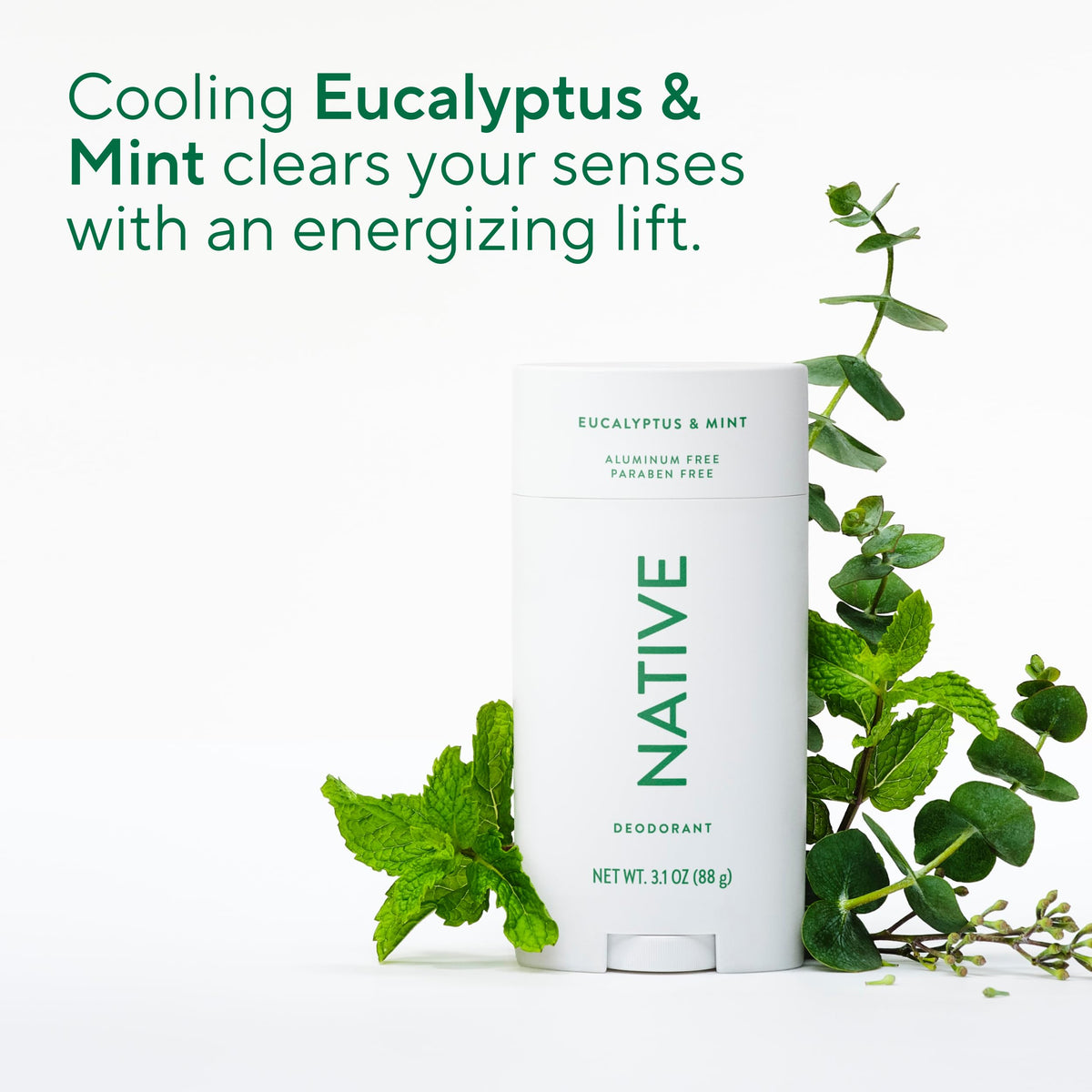Native Aluminum Free Deodorant, Vanilla & Sandalwood, Large Size Stick, 72 Hour Odor Control, for Women & Men, Contains Naturally Derived Ingredients, 3.1 oz Jansha Store