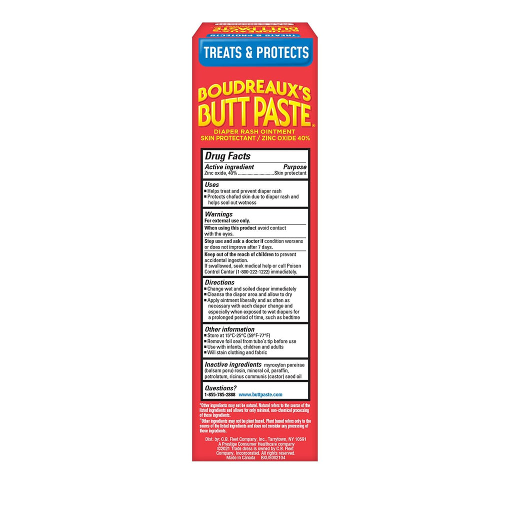Boudreaux’s Butt Paste Maximum Strength Diaper Rash Cream, 4 Oz Jansha Store