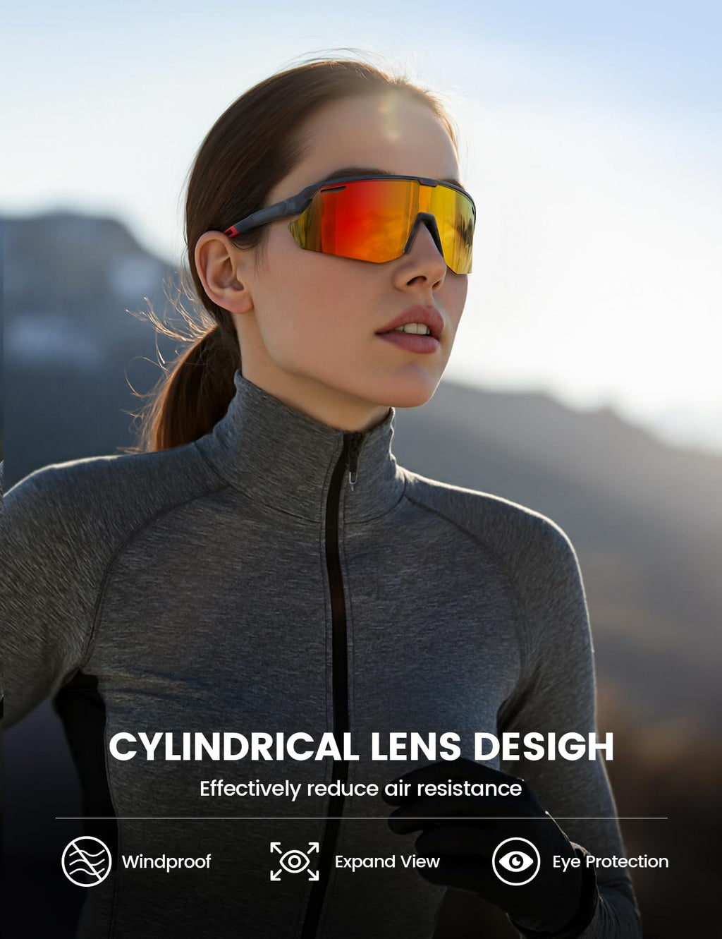 Lamicall 24g Polarized Sports Sunglasses for Men Women - UV400 Protection Sun Glasses for Baseball Running Cycling Fishing Jansha Store