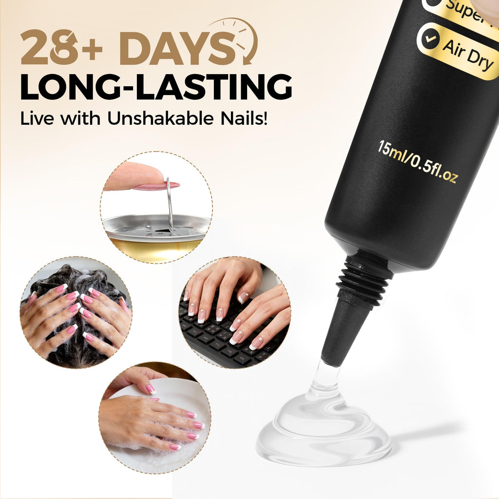 UNA GELLA Short Almond Nail Tips 504PCS Short Fake Nails Soft Press Ons Jansha Store