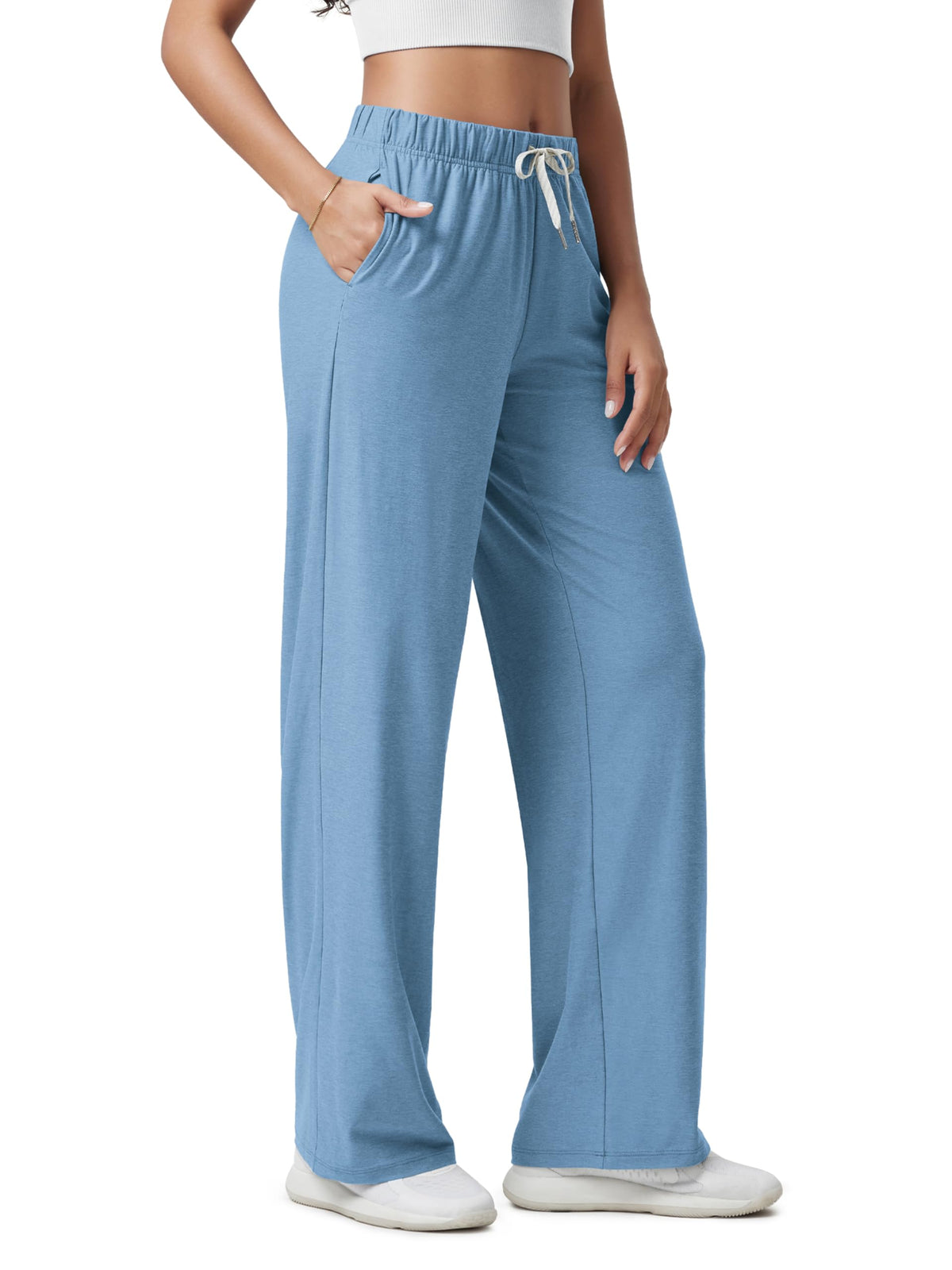 ODODOS Women's Straight Leg Pants Ultra Soft odSTRATUM Tech Relaxed Casual Pajama Lounge Pants with Pockets-27/29/31 Inseam Jansha Store