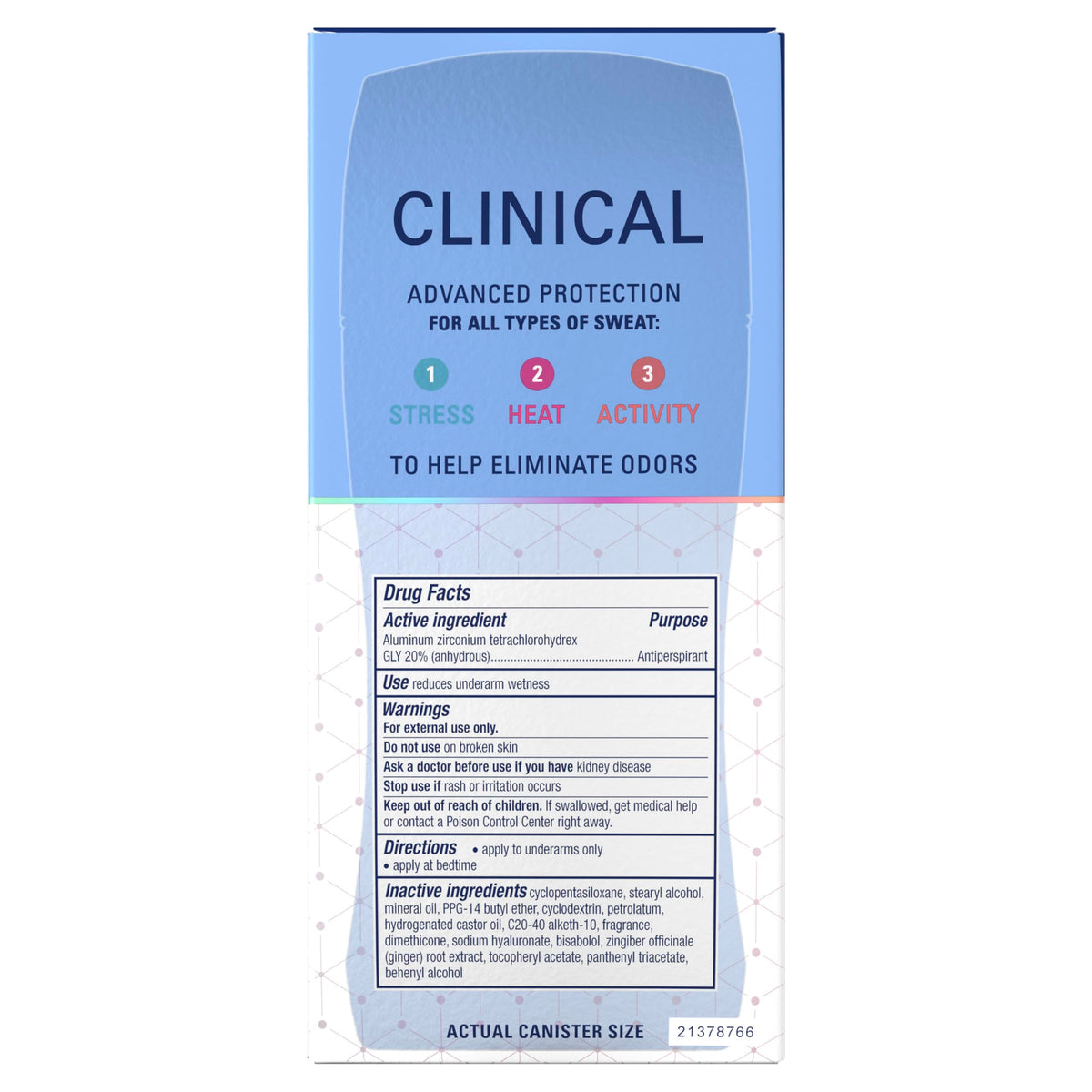 Secret Clinical Strength 100HR Sweat & Odor, Invisible Solid Antiperspirant Deodorant for Women, 3X Stress Protection with Hyaluronic Acid, PH Balanced, Clean Lavender Scent, 2.6 oz Jansha Store