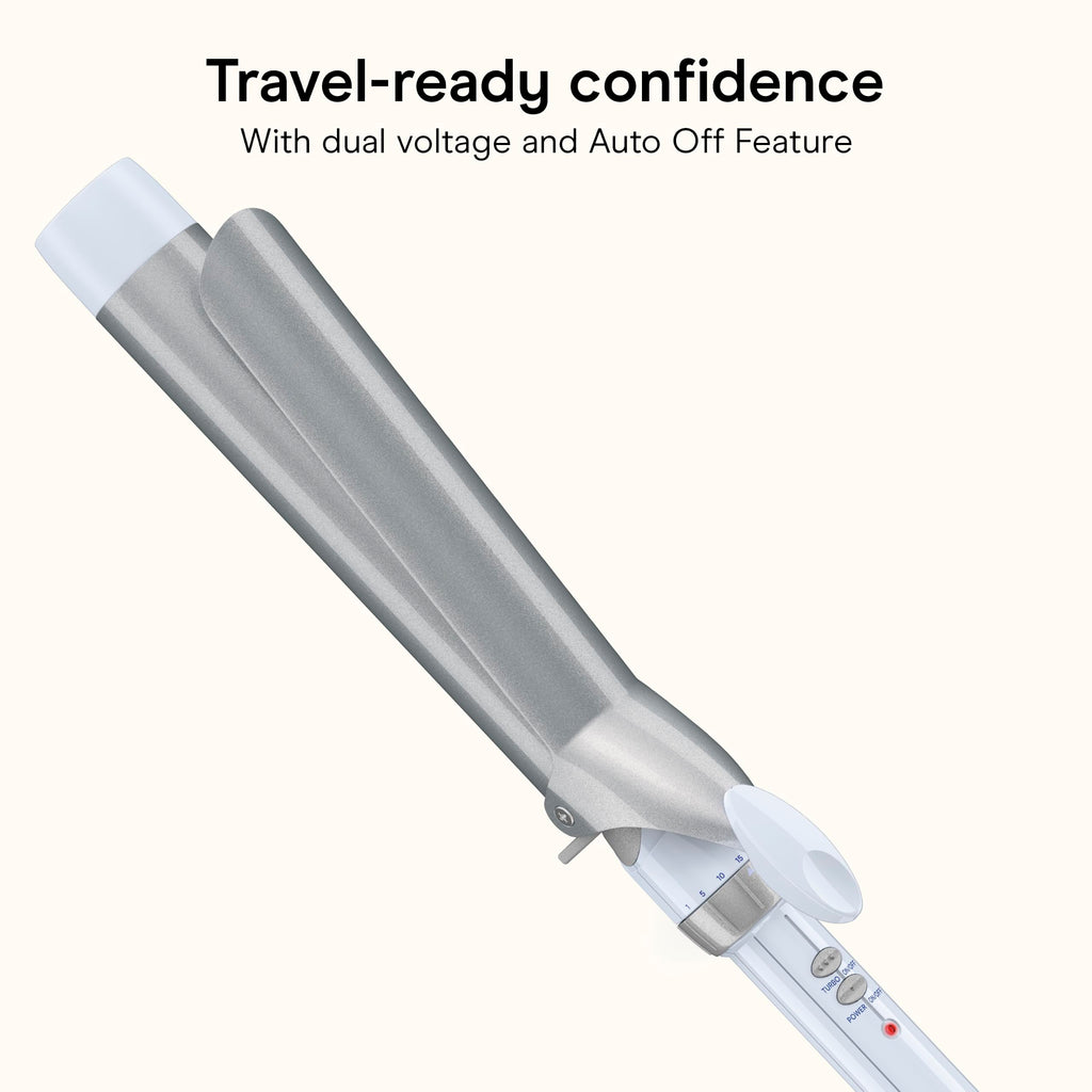 Conair Curling Iron, Double Ceramic, 1/2-in. Barrel, White/Rose Gold Jansha Store