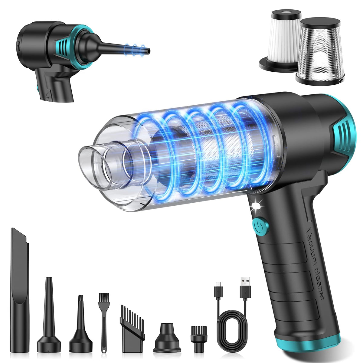 KMM Handheld Car Vacuum Cleaner, Hand Held Vacuum & Air Duster Jansha Store