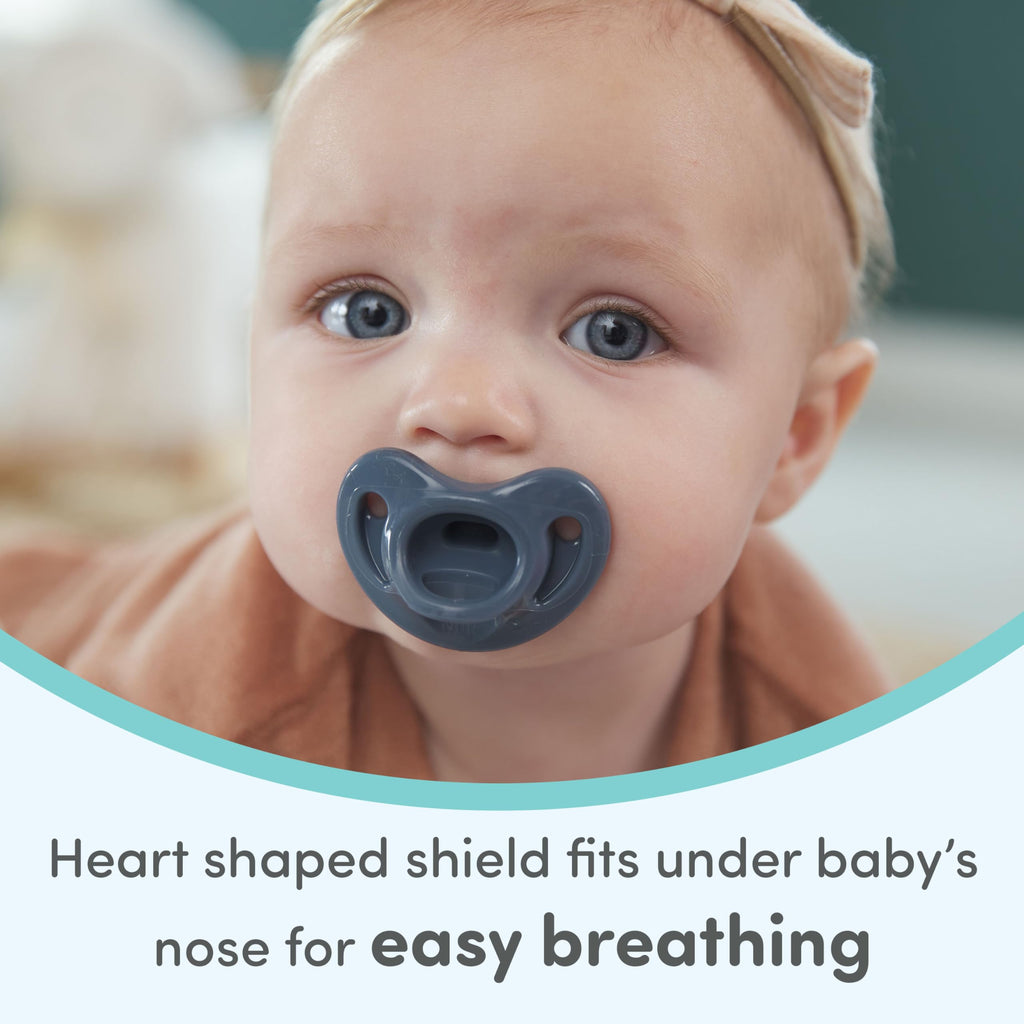 NUK Timeless Comfy Orthodontic Pacifier, 0-6 Months, 5-Pack, Pink Assorted Jansha Store
