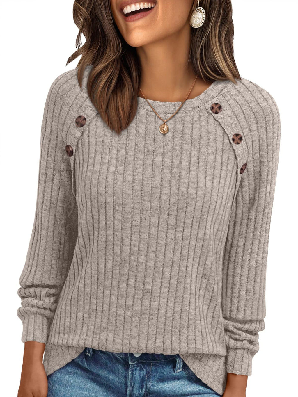 AUTOMET Womens Long Sleeve Shirts Fall Sweaters Business Casual Tops Blouse Jansha Store