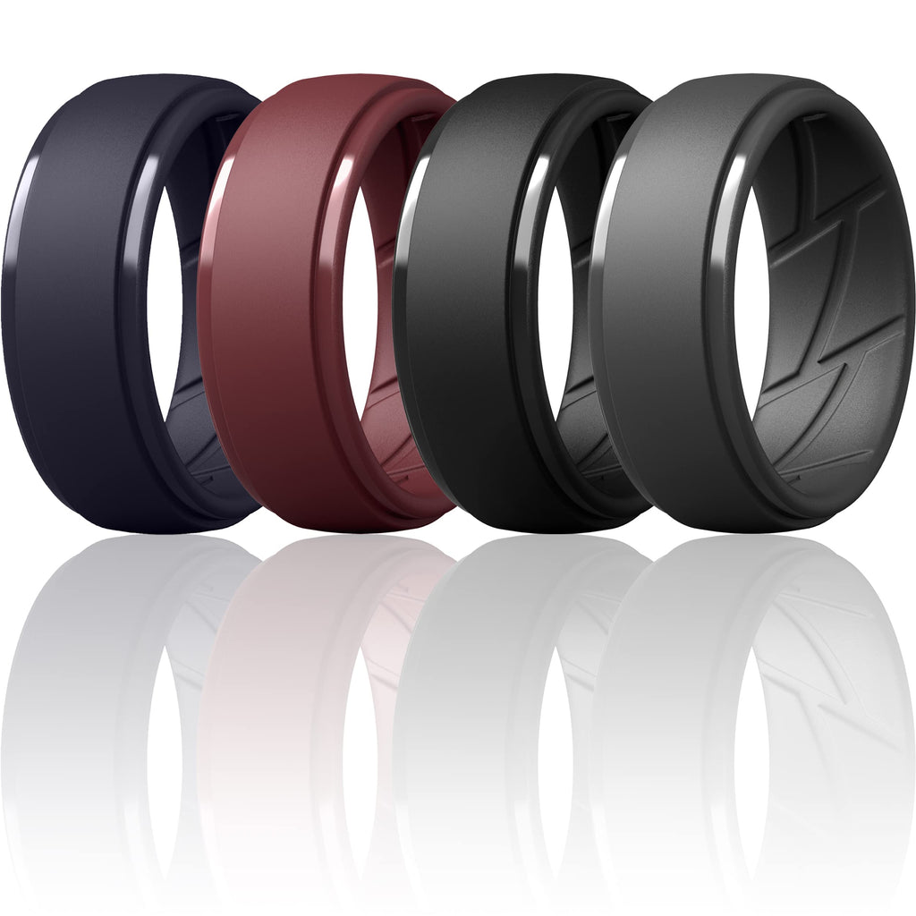ThunderFit Men's Silicone Rings, Breathable Rubber Bands, 10mm Wide Jansha Store