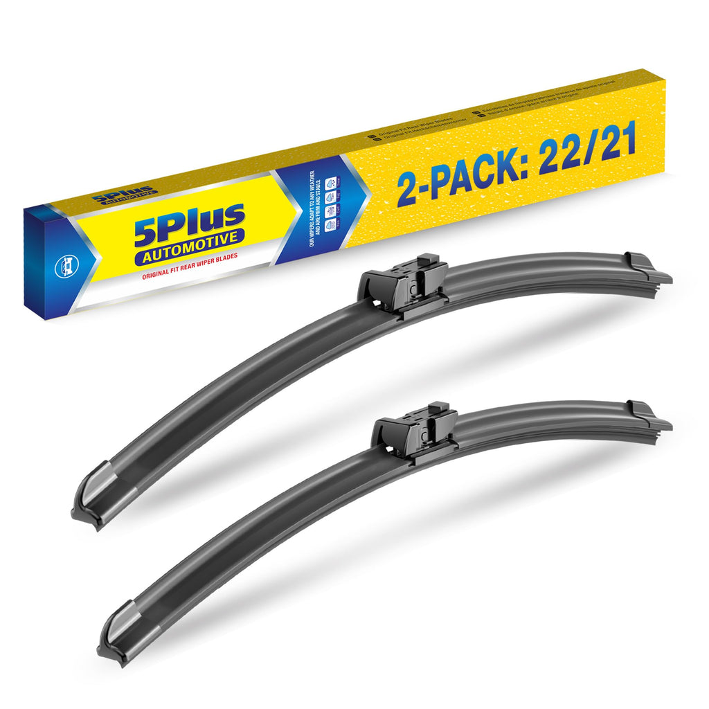 5 PLUS 20" Wiper Blades 2 Pack for J/U HOOK Front Arms,Premium All-Seasons Jansha Store