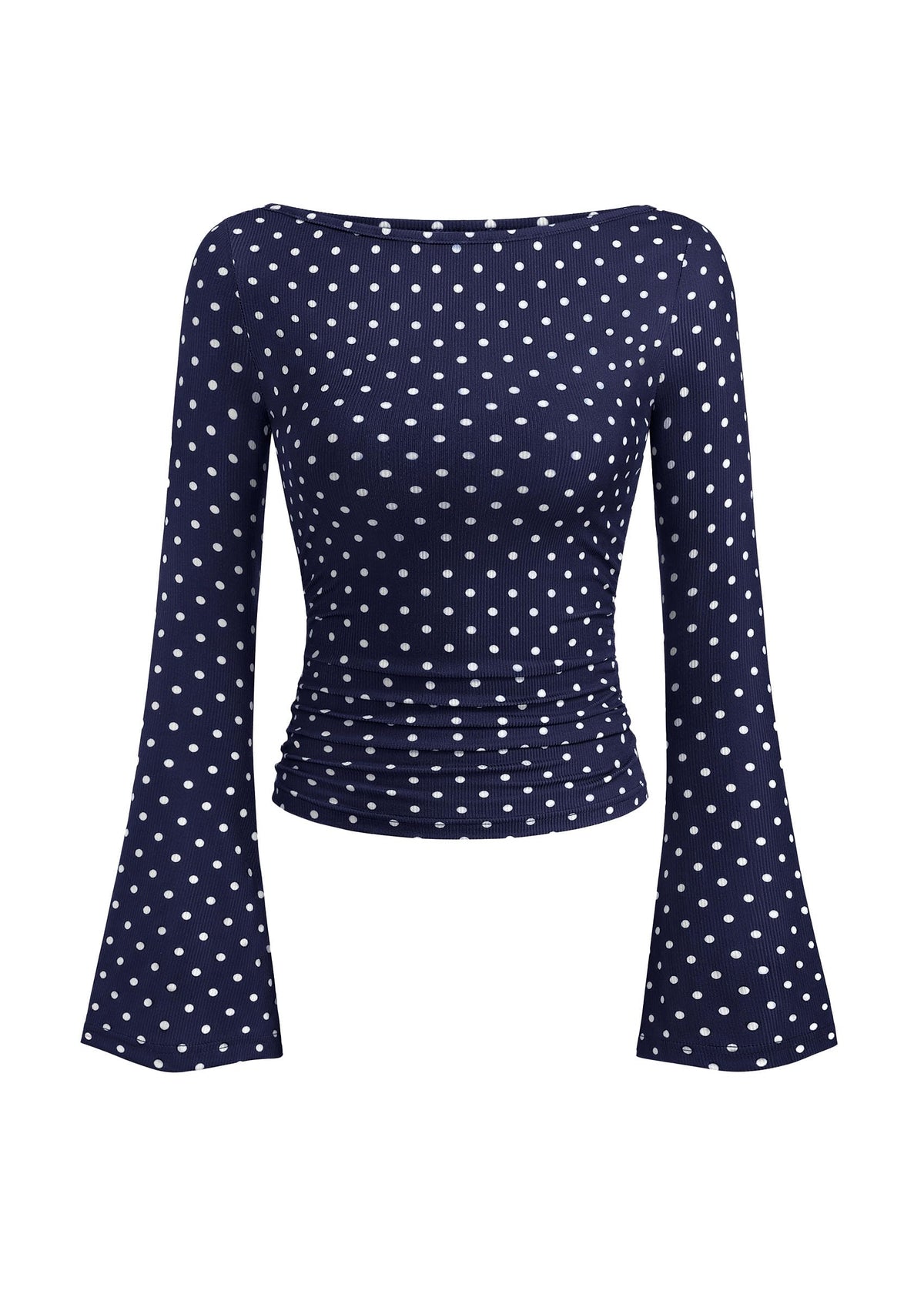 PRETTYGARDEN Womens Bell Long Sleeve Ribbed Knit Tops Jansha Store