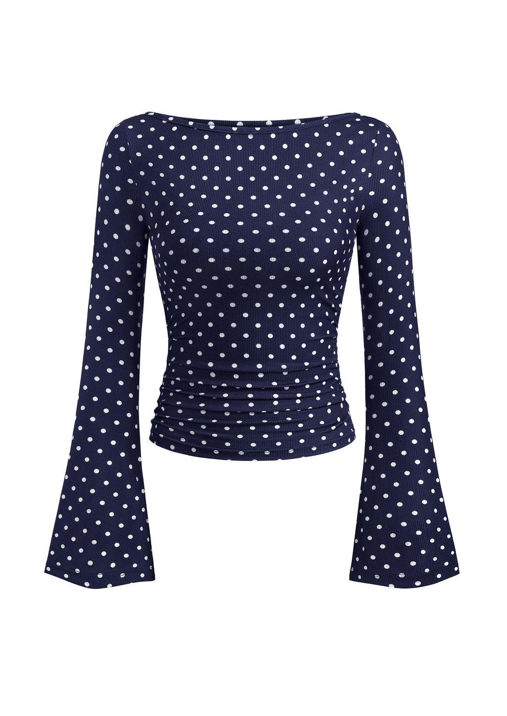 PRETTYGARDEN Womens Bell Long Sleeve Ribbed Knit Tops Jansha Store
