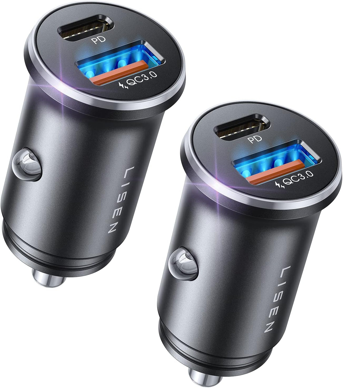 LISEN Car Charger USB C, 69W Cigarette Lighter USB Charger Adapter, 2 Pack Jansha Store