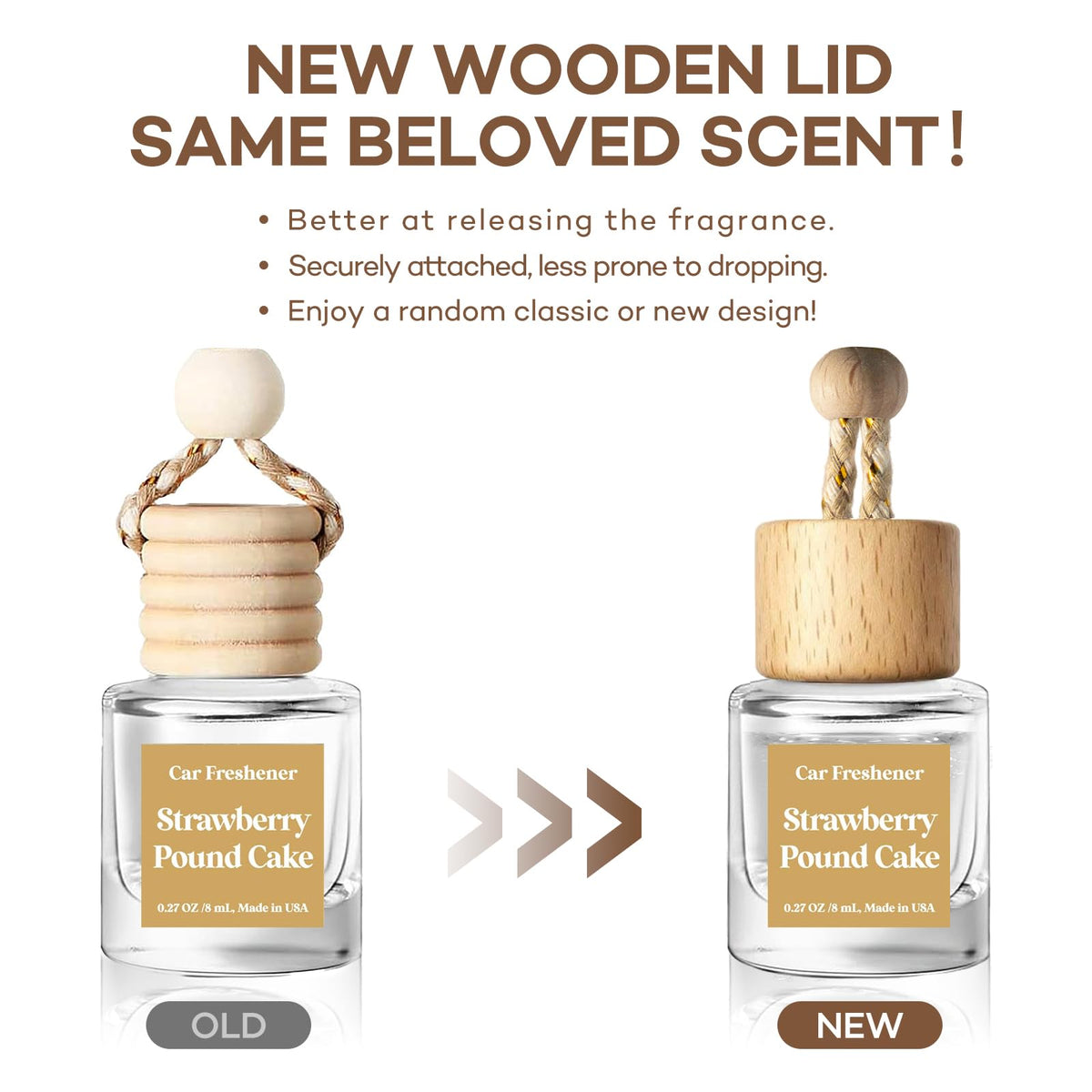 C Classy Car Air Freshener Hanging 2 Pack, Mahogany Teakwood Essential Oil Diffuser, Cute Glass Bottle, Long-Lasting Fragrance Car Accessories for Women & Men, Made in USA Jansha Store