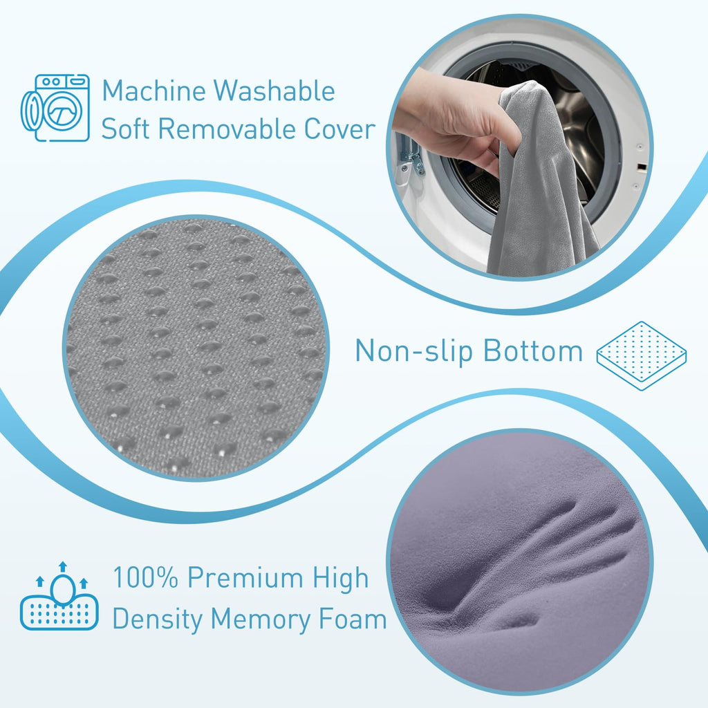 BlissTrends Memory Foam Seat Cushion for Office Chair & Car Seat, Black Jansha Store