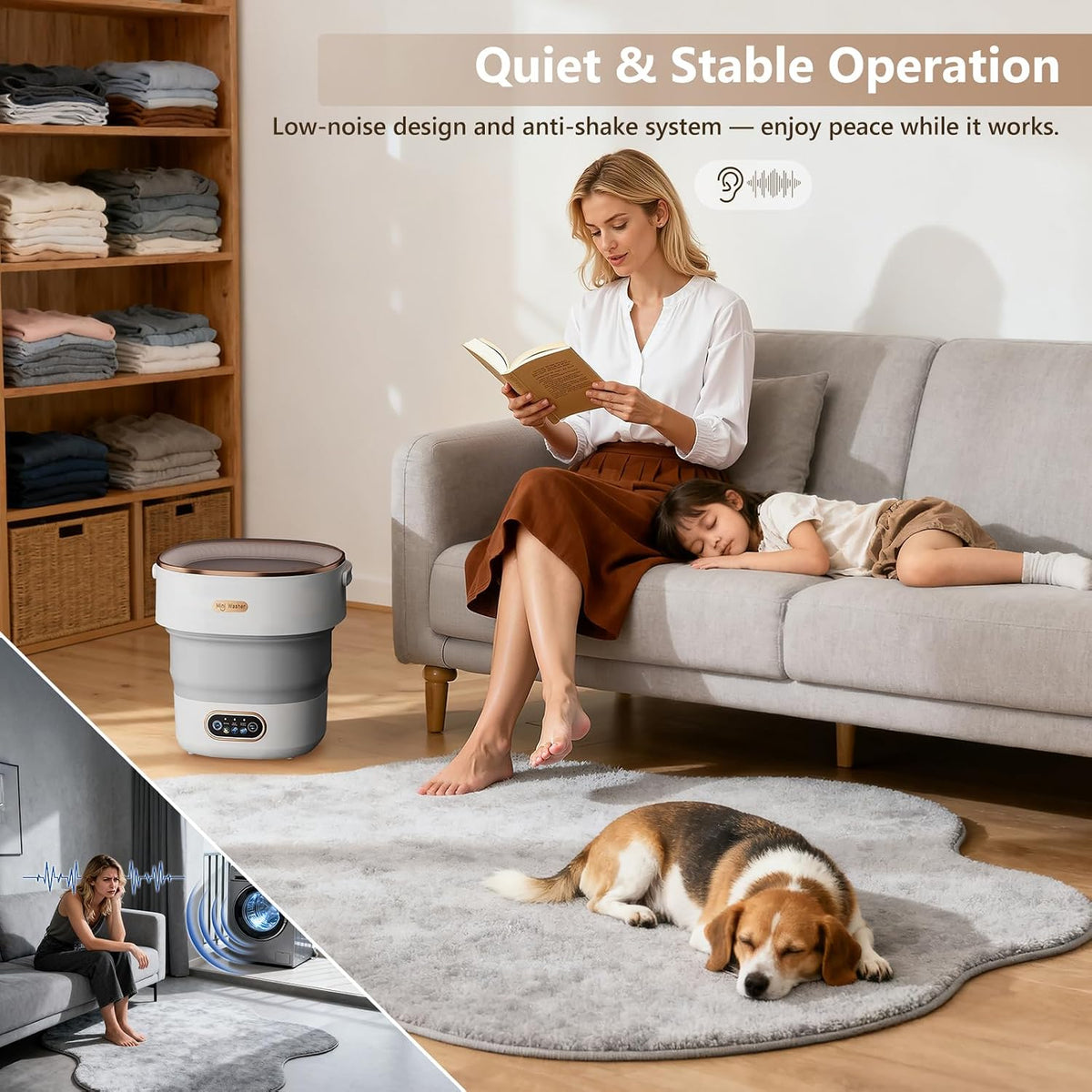 20L Portable Washing Machine,Folding Washer Machine and Spin-Dryer Jansha Store