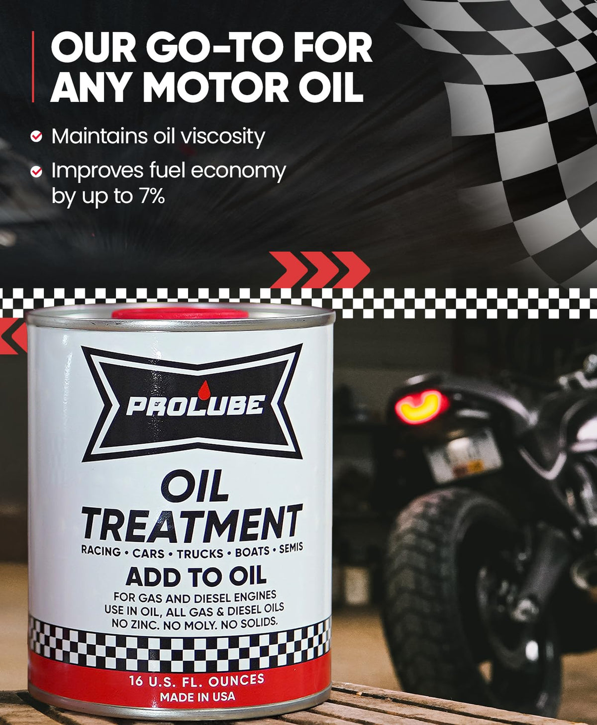 Prolube Oil Treatment - Engine Oil Additive for Gas & Diesel Engines - Reduces Wear, Noise, Vibration - Boosts Fuel Economy & Horsepower - Works on Transmissions & Differentials (1QT) Jansha Store