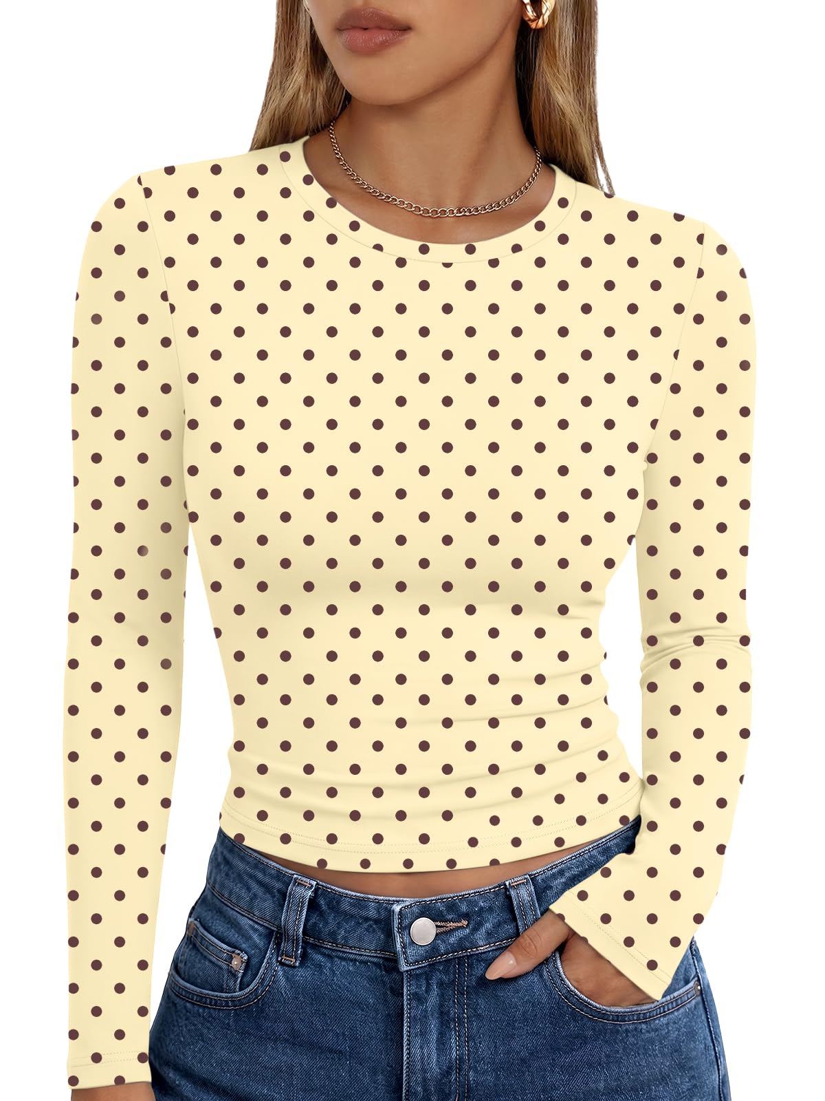 Trendy Queen Womens Long Sleeve T Shirts Fall Fashion Basic Y2K Tops 2026 Jansha Store