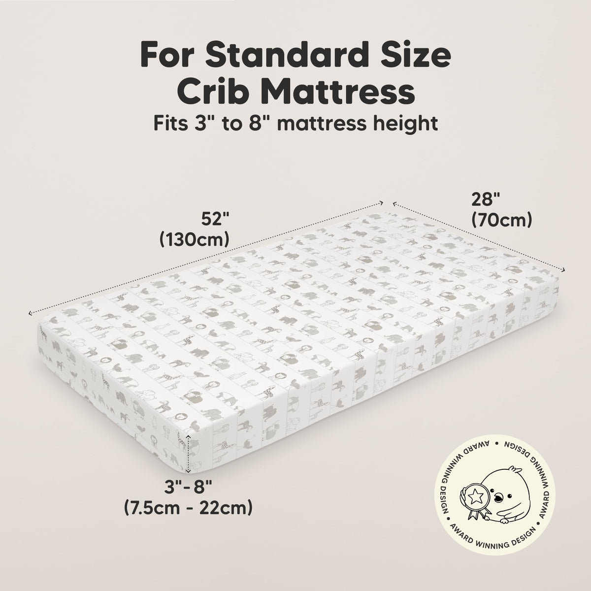 KeaBabies 2pk Organic Cotton Crib Sheets for Boys Girls 52x28, Soft White Jansha Store