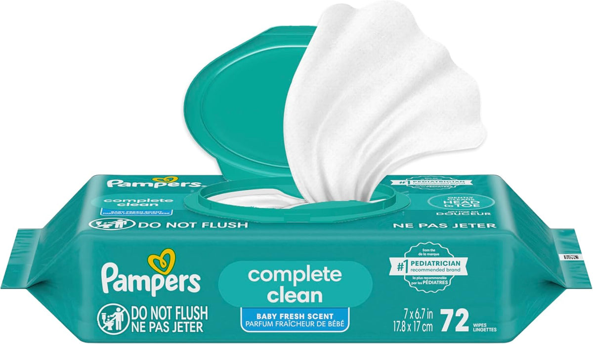 Pampers Complete Clean Baby Wipes - Fresh Scent 1X 72 Count Jansha Store