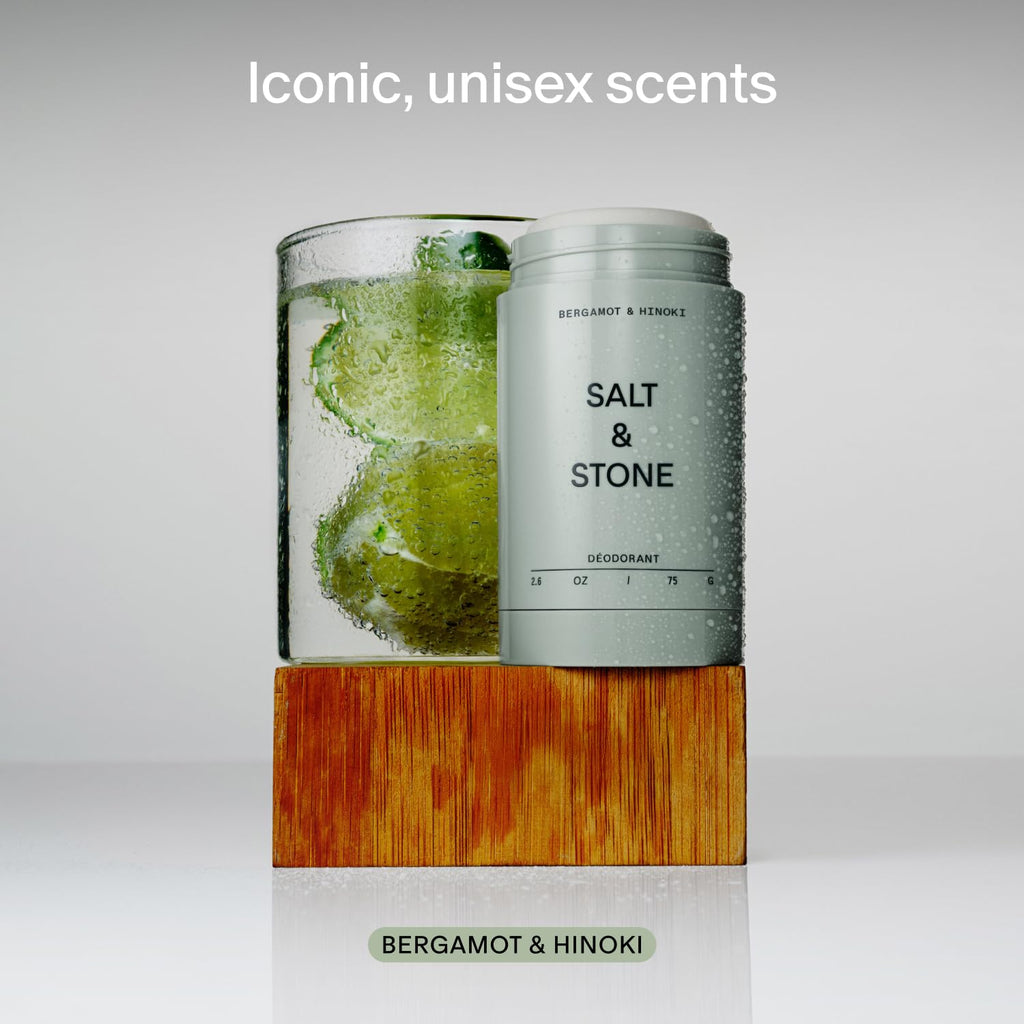 Salt & Stone Aluminum-Free Deodorant for Women & Men Saffron & Cedar 2.6 oz Jansha Store