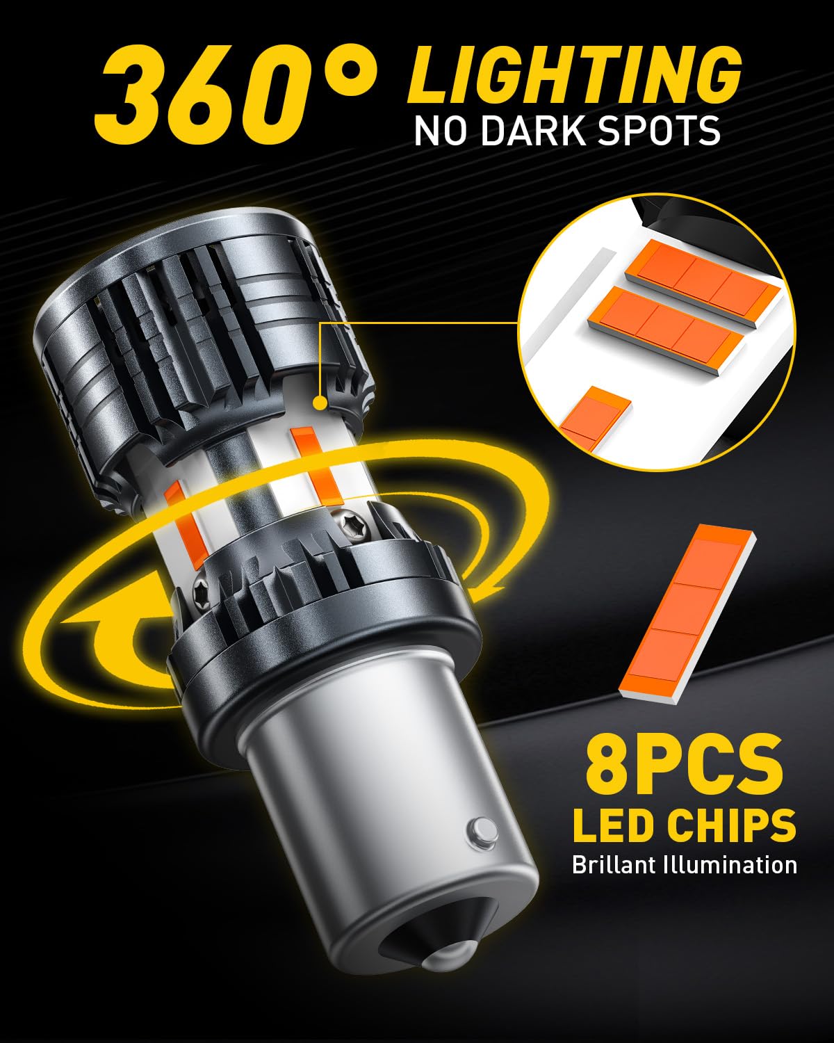 AUXITO 912 921 LED Bulb for Backup Light Reverse Lights High Power 2835 15-SMD Chipsets Error Free T15 906 922 W16W Bulbs, 6000K White, Automotive Light Bulbs (Upgraded, Pack of 2) Jansha Store