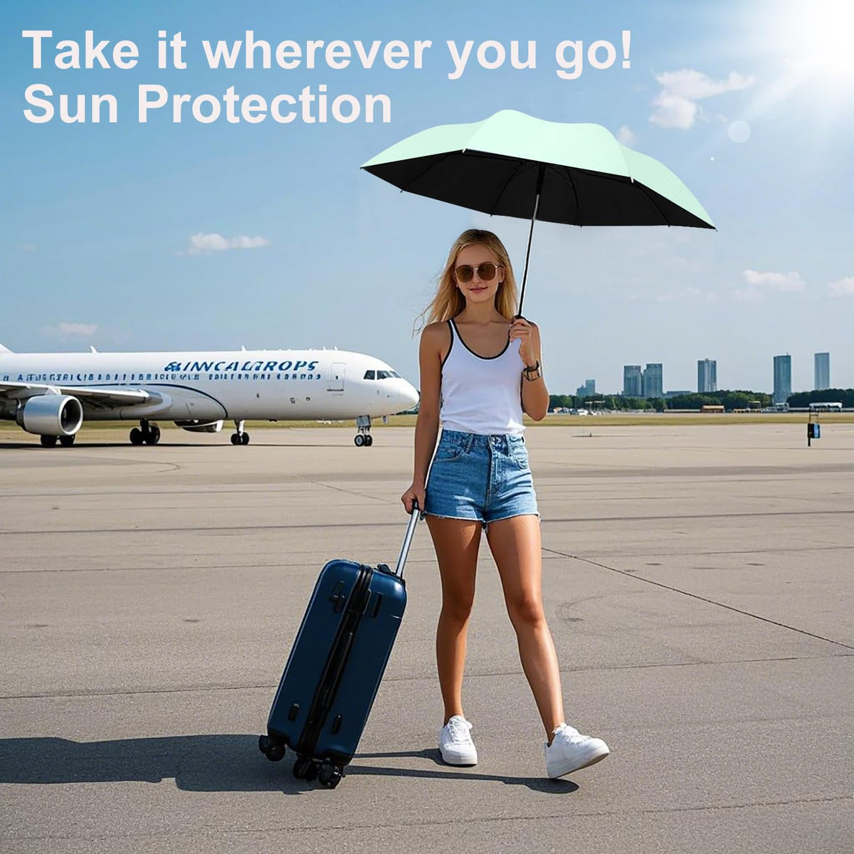 BAODINI Mini Travel Umbrella with UV Sun Protection, Compact Pocket-Size Jansha Store