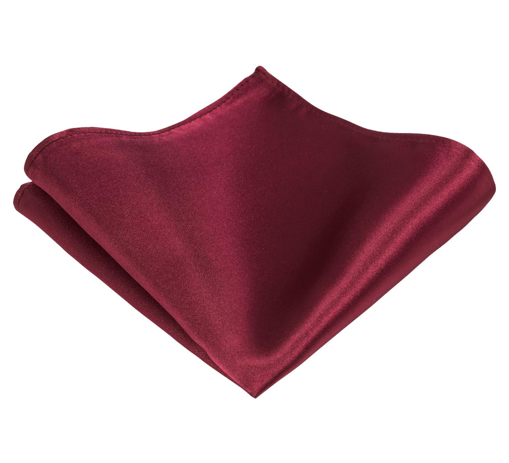 TIE G Solid Satin Woven dyed Color Formal Black Necktie and Pocket Square Sets in Gift Box Jansha Store