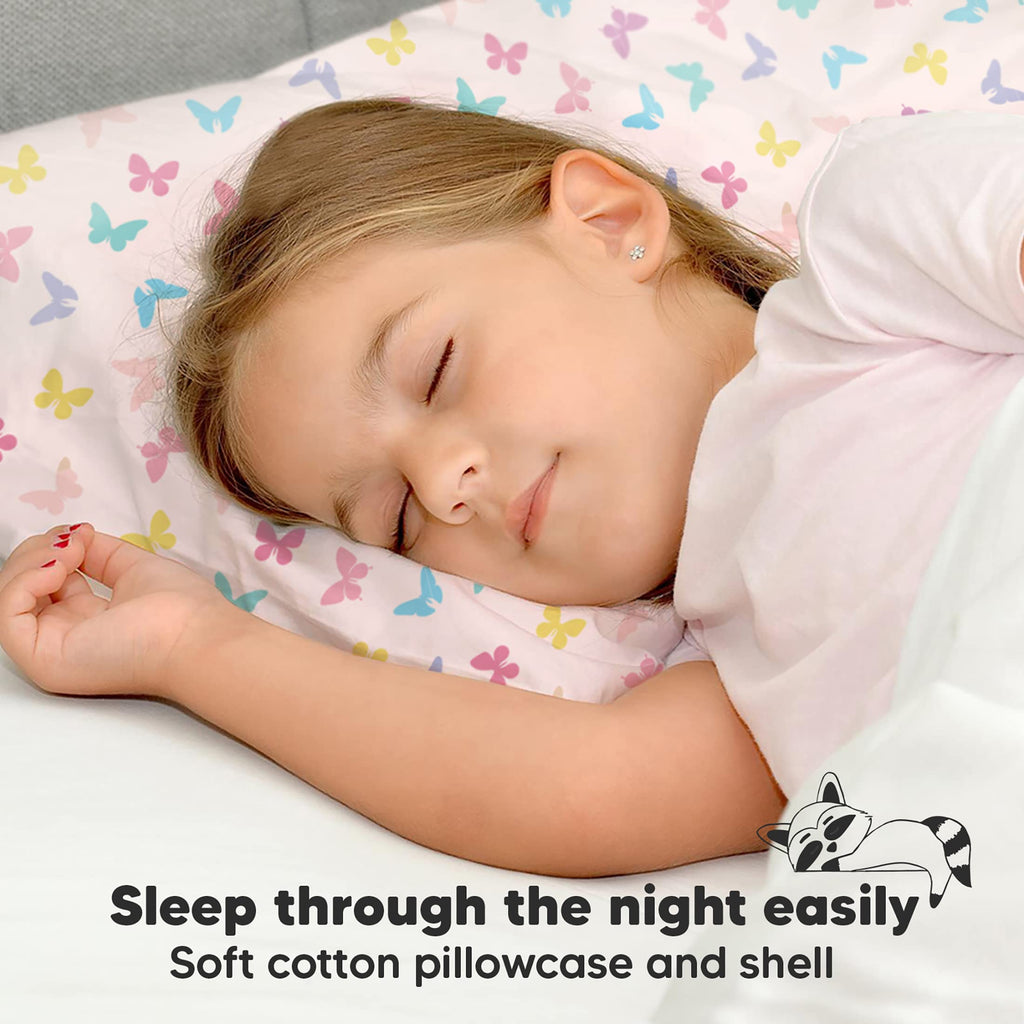 Toddler Pillow with Pillowcase, 13x18 My Little Dreamy Pillow (Flora Vale) Jansha Store