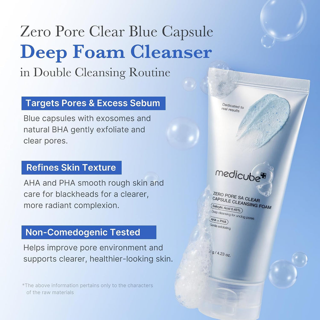 medicube Facial Cleanser Zero Pore Capsule Foam Cleanser Jansha Store