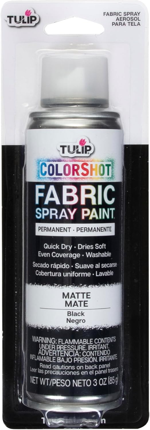 TULIP ColorShot Fabric Spray Paint, Black, 3 oz Jansha Store