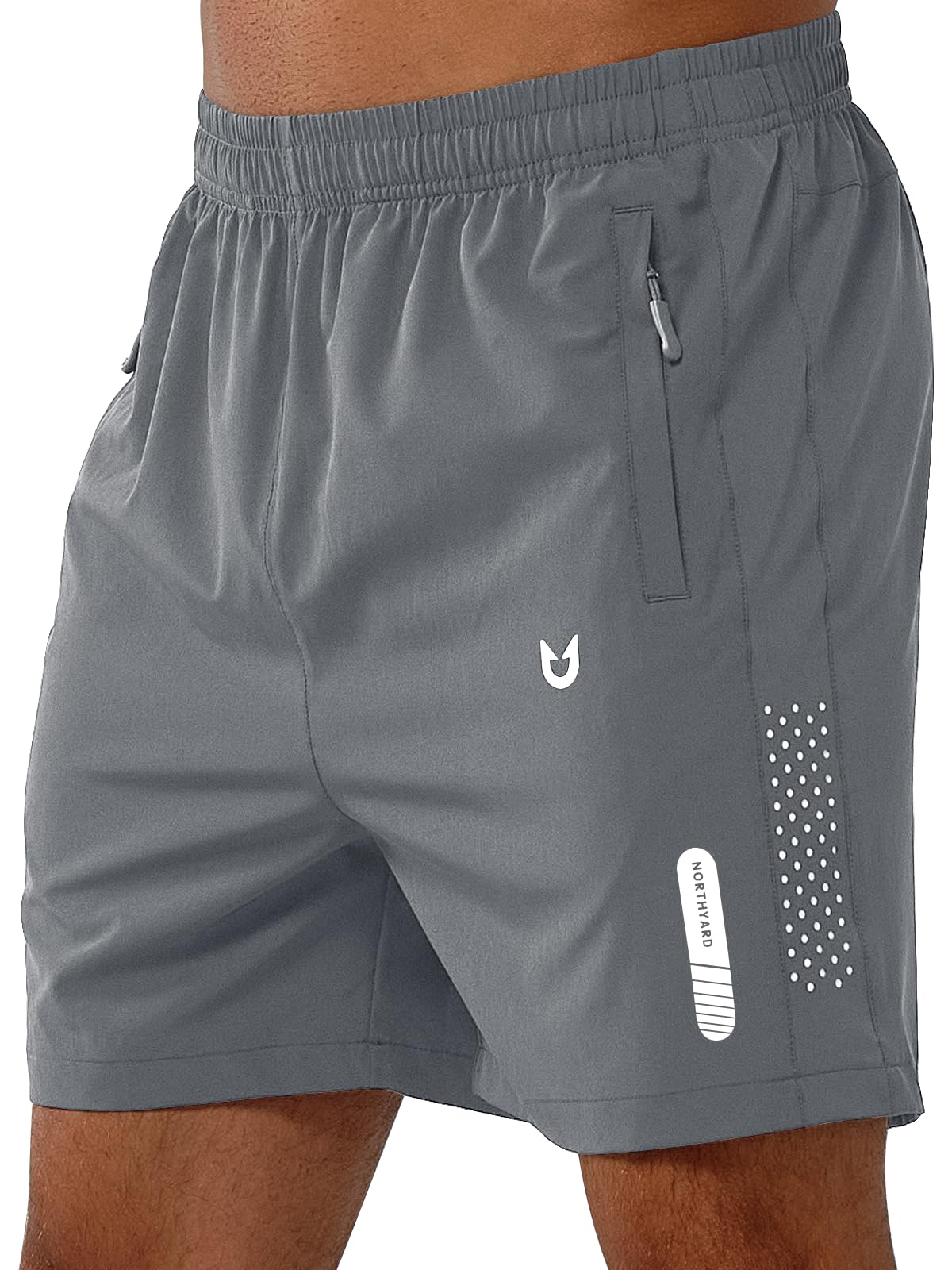 NORTHYARD Men's Athletic Running Shorts Gym Workout 7"/9"/5" Zipper Pockets Jansha Store