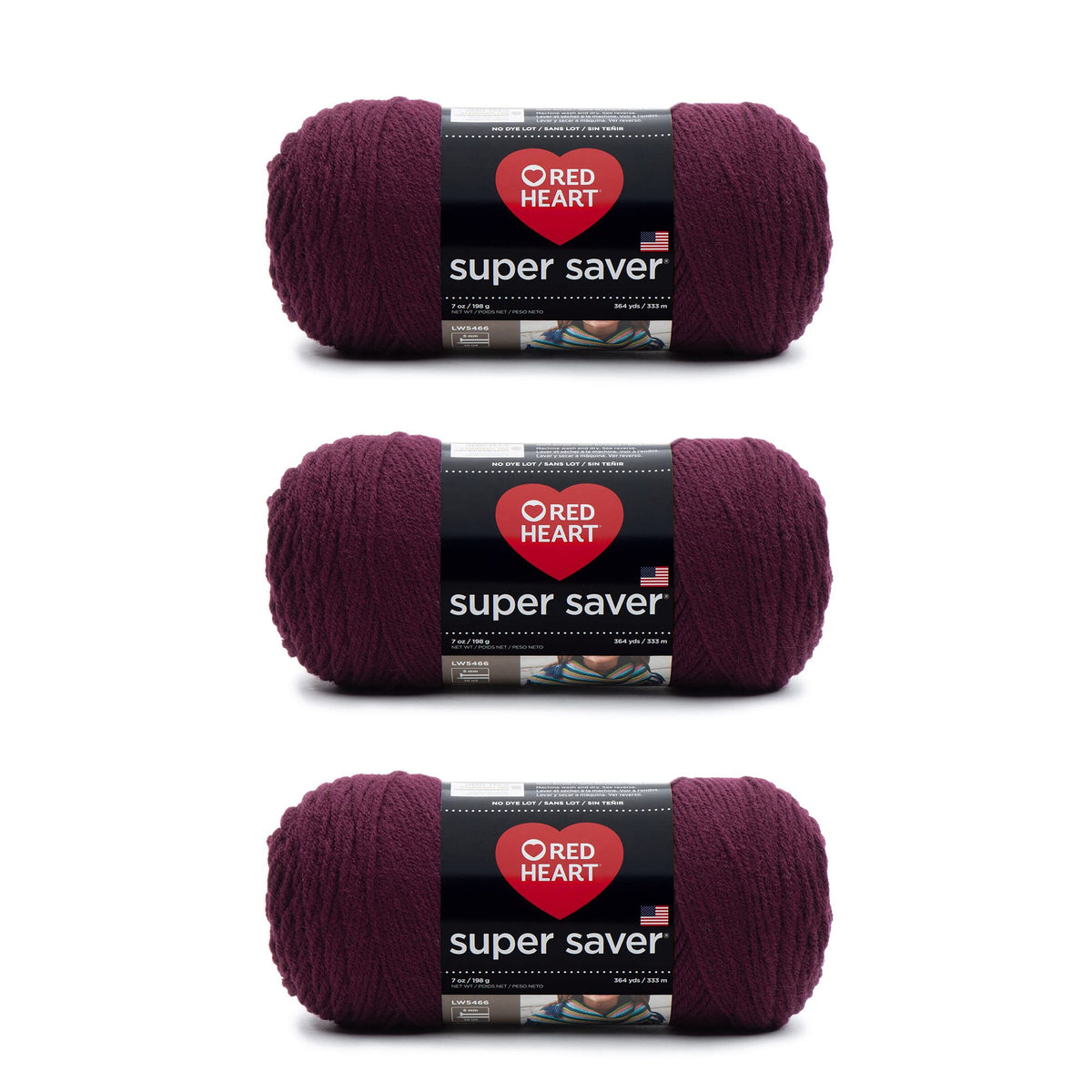Red Heart Super Saver Yarn for Crocheting & Knitting, Medium Thyme, 3-Pack Jansha Store