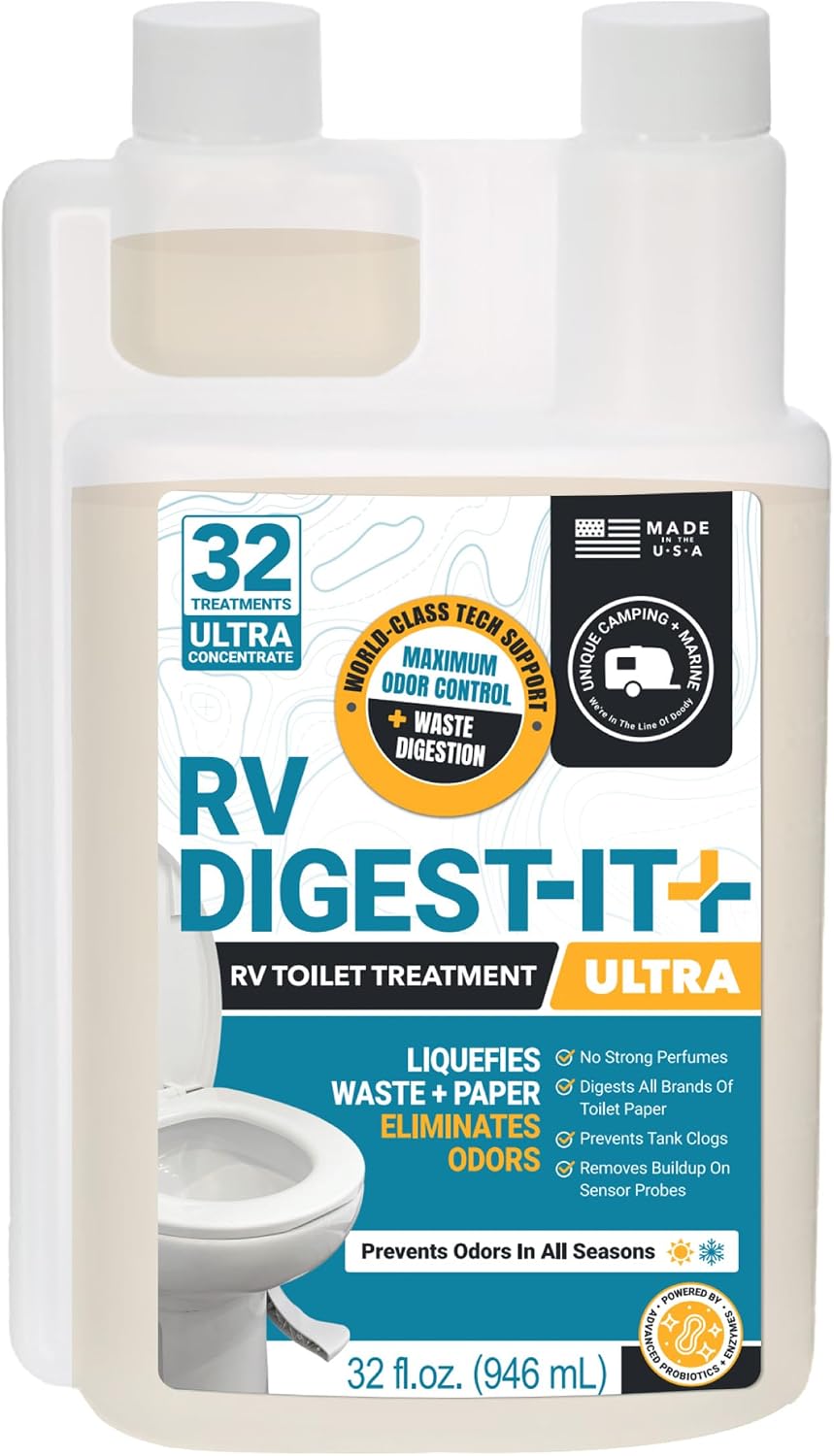 Unique RV Toilet Treatment, RV Digest-It Ultra Liquid, 32 Uses Jansha Store