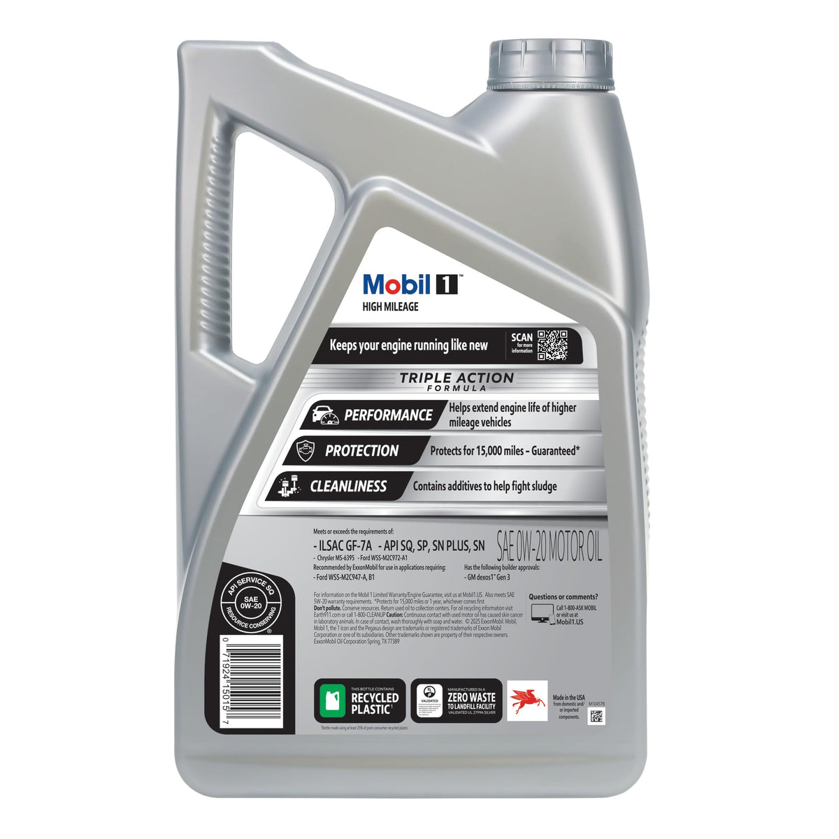 Mobil 1 High Mileage Full Synthetic Motor Oil 5W-30, 5 Quart Jansha Store