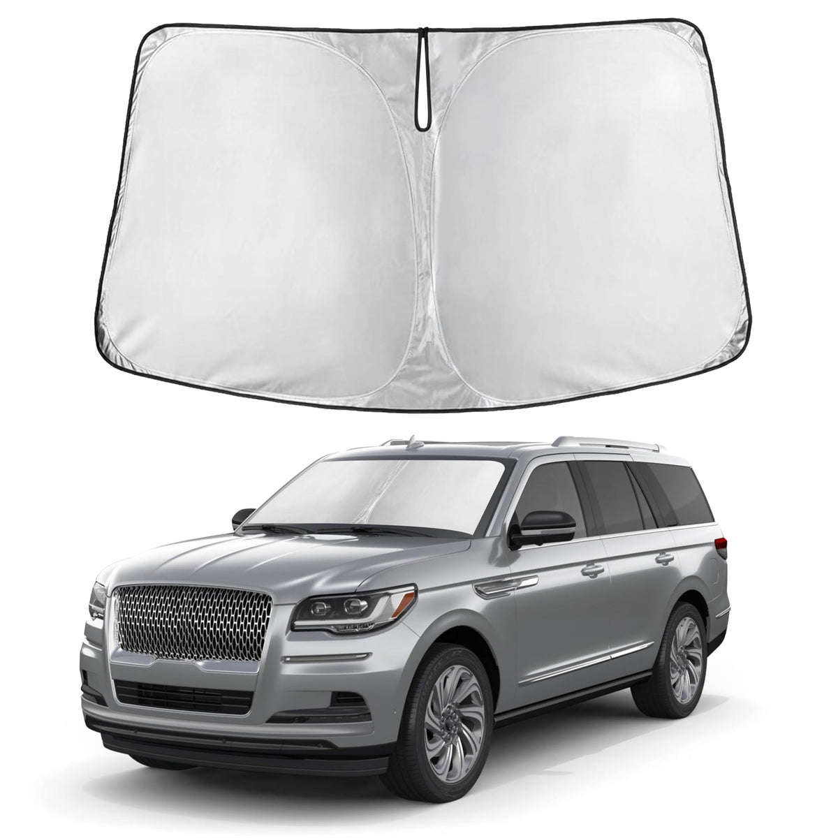 Autovir Windshield Sun Shade, Foldable Car Window Shades, 280T Visor Shade Jansha Store