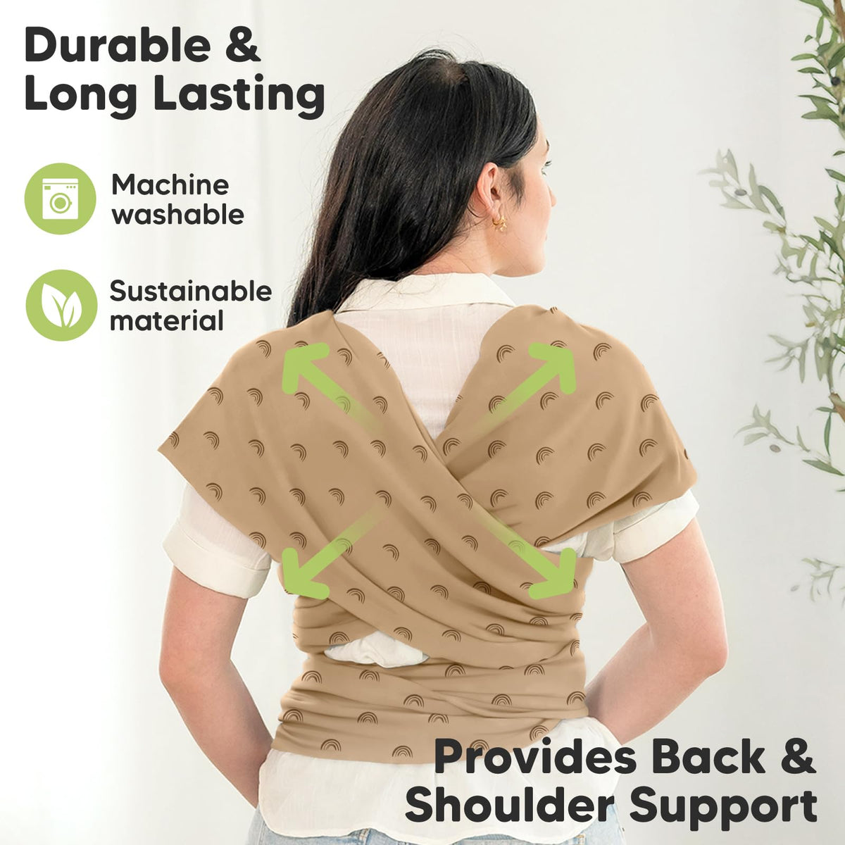 KeaBabies Baby Wrap Carrier, All in 1 Original Baby Carrier, Trendy Black Jansha Store