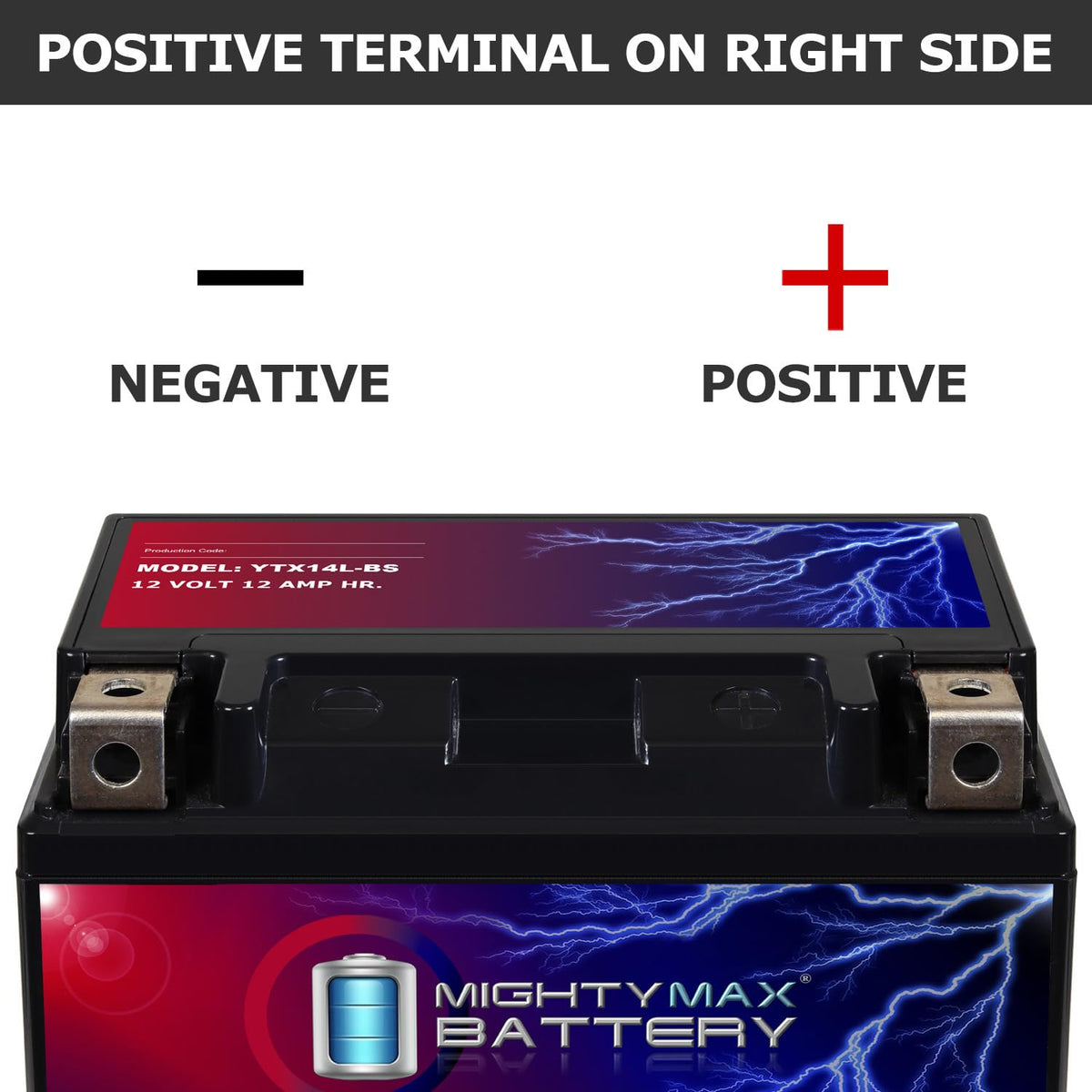 Mighty Max Battery YTX14-BS - 12 Volt 12 AH, 200 CCA, Rechargeable Maintenance Free SLA AGM Motorcycle Battery Jansha Store