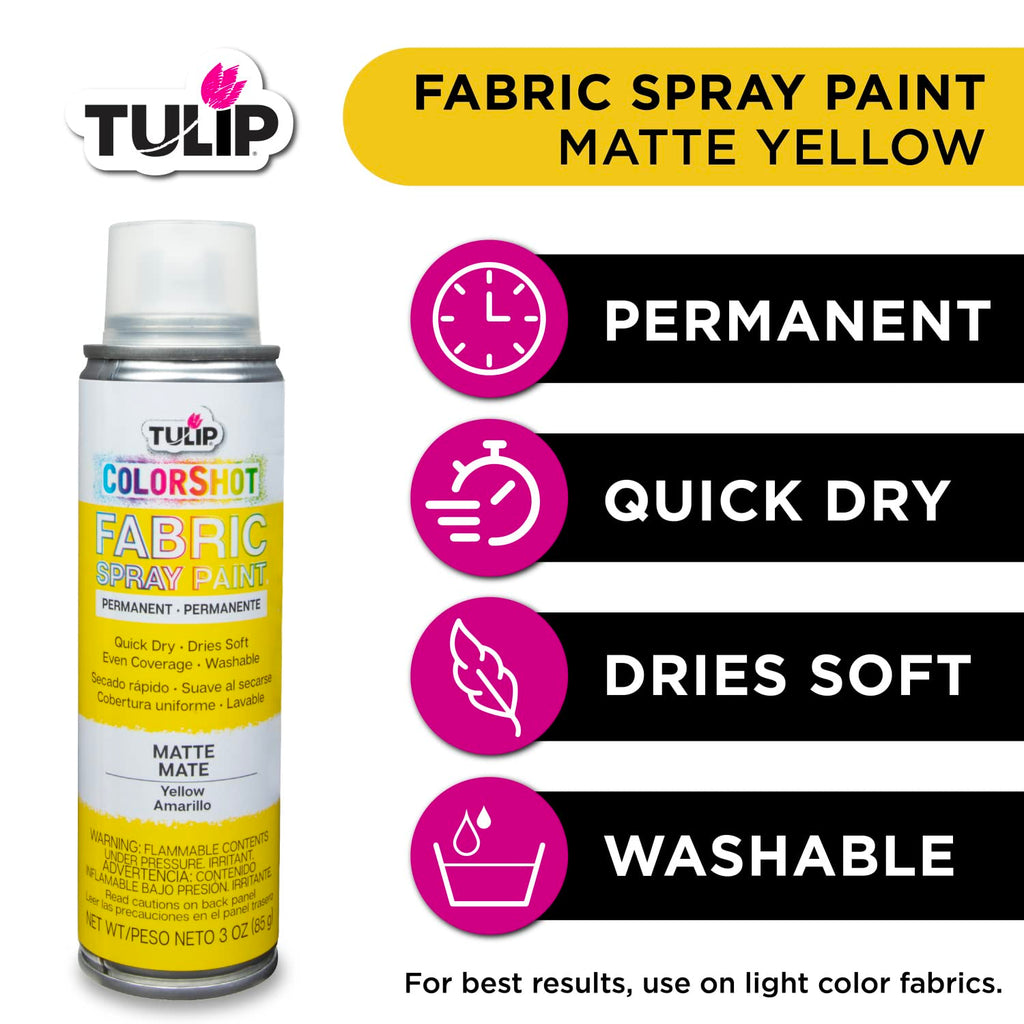 TULIP ColorShot Fabric Spray Paint, Black, 3 oz Jansha Store