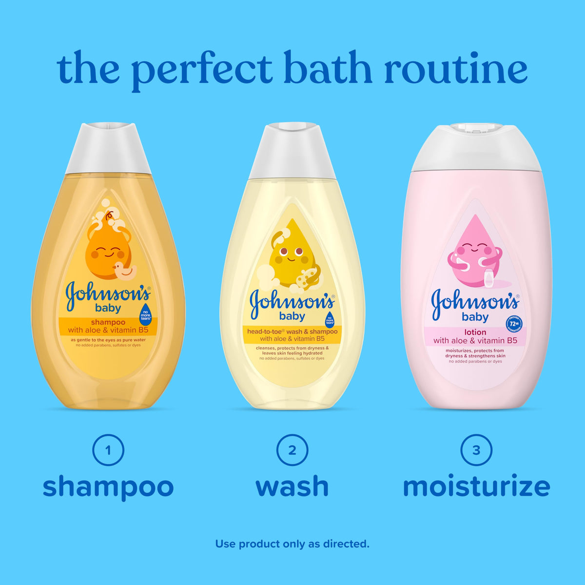 Johnson's Baby Head-to-Toe Wash & Shampoo, Tear Free, 27.1 fl. oz Jansha Store