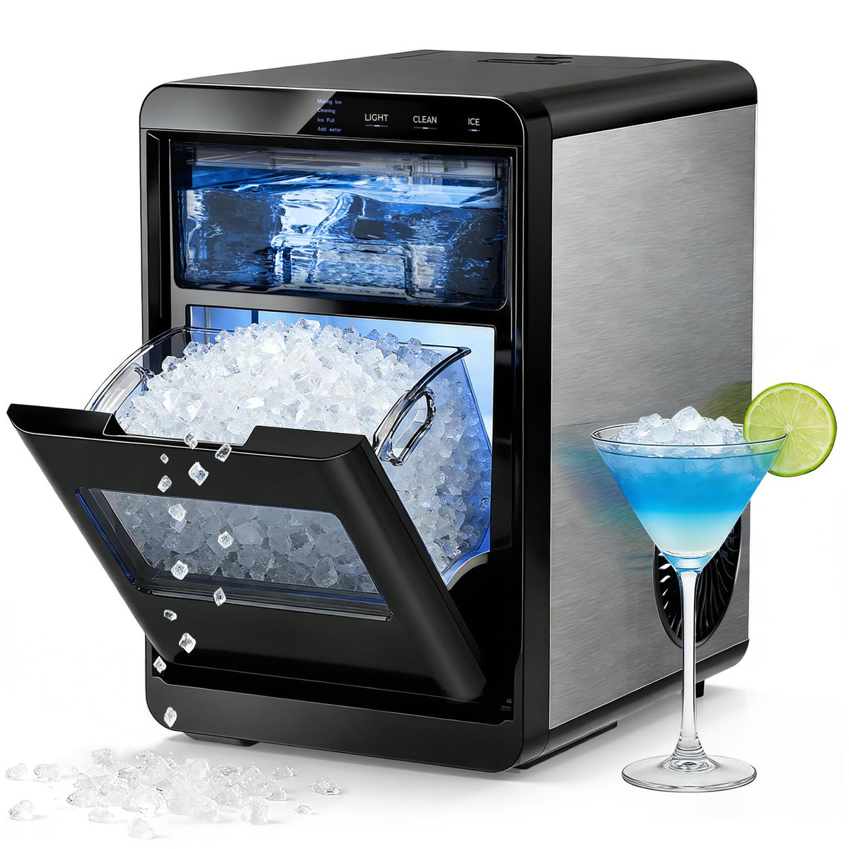 Antarctic Star Countertop Ice Maker Machine, 26Lbs/Day Fastest 6‑Min Ice Jansha Store