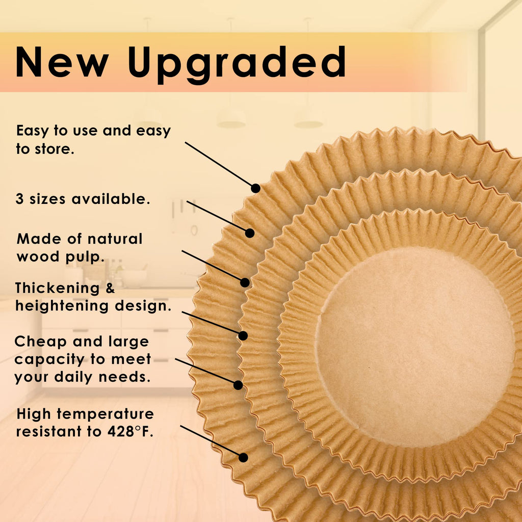 Air Fryer Liners Disposable, 100Pcs Parchment Paper 6.5" Square for 3-5QT Jansha Store