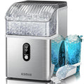 Kismile Nugget Ice Maker Countertop, 35 lbs/Day, Stainless Steel Jansha Store